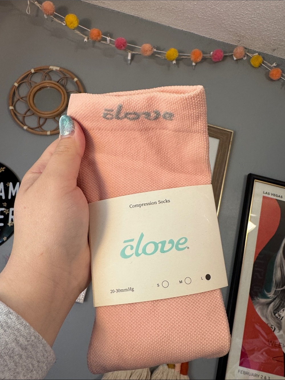 Love Peach Pink Compression Socks by Love